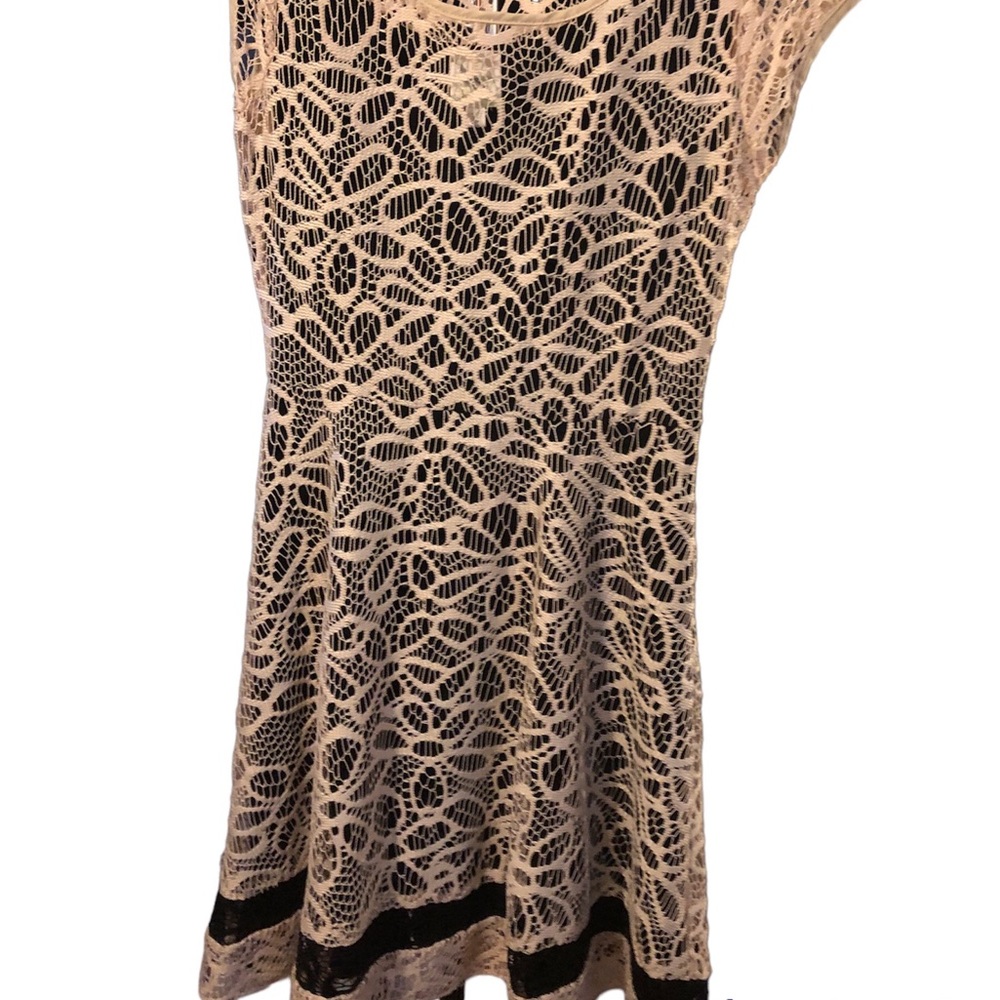 Made in San Francisco Lace overlay black Casual Dress XS